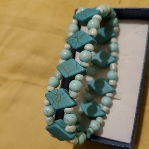 Light Turquoise Beaded Bracelet